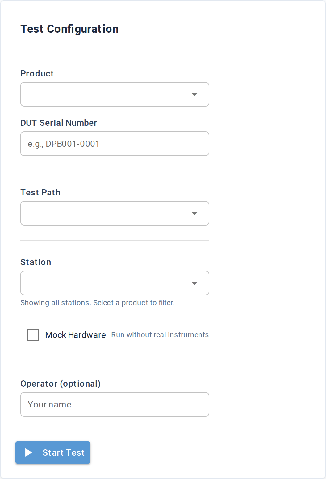 Launch — form
